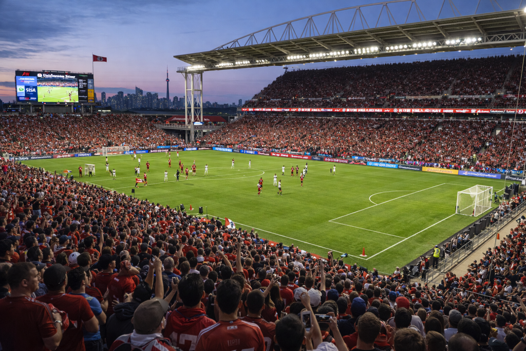 BMO Field in Toronto during an international football match